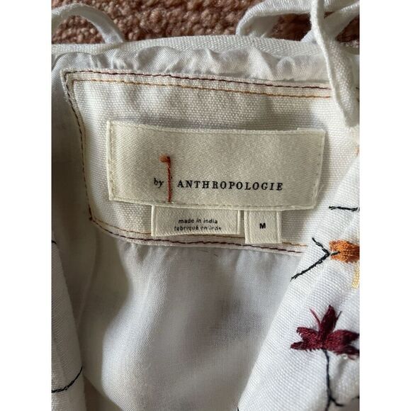 Anthropologie Embroidered Midi Dress Size M $248 - Picture 3 of 10